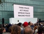 Yoko rings Bells For Peace in Manchester 